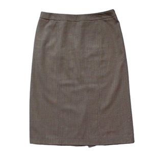 Harve Benard Wool Houndstooth Pencil Midi Skirt- Sz. 16